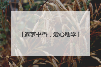 逐梦书香，爱心助学